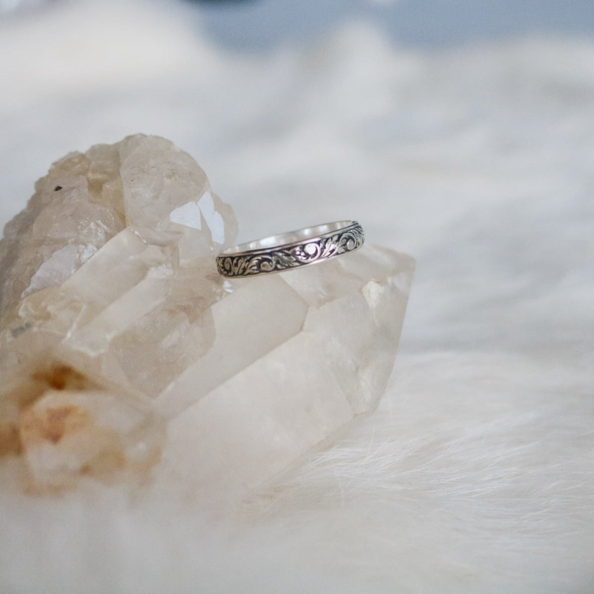 Oakes Tooled Stacking Ring // Made to Order