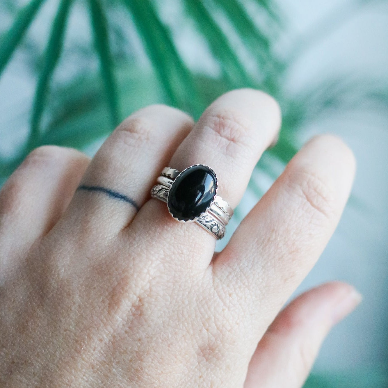 Laredo Stacking Ring Set in Onyx // Made to Order