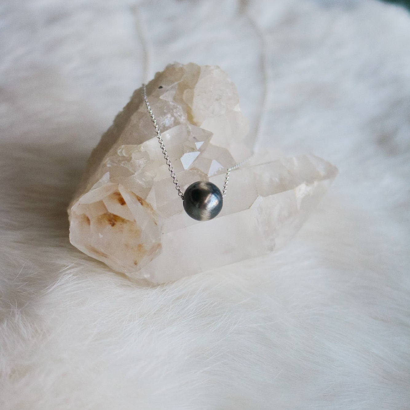 Cimarron // Sterling Silver Navajo Pearl Necklace