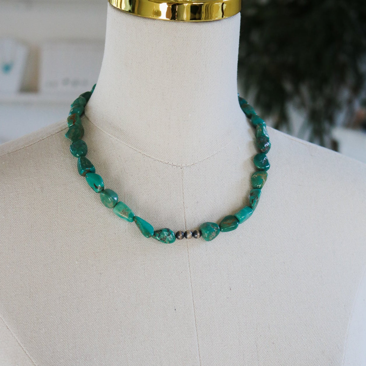 'Solana' Turquoise Beaded Statement Necklace // One of a Kind