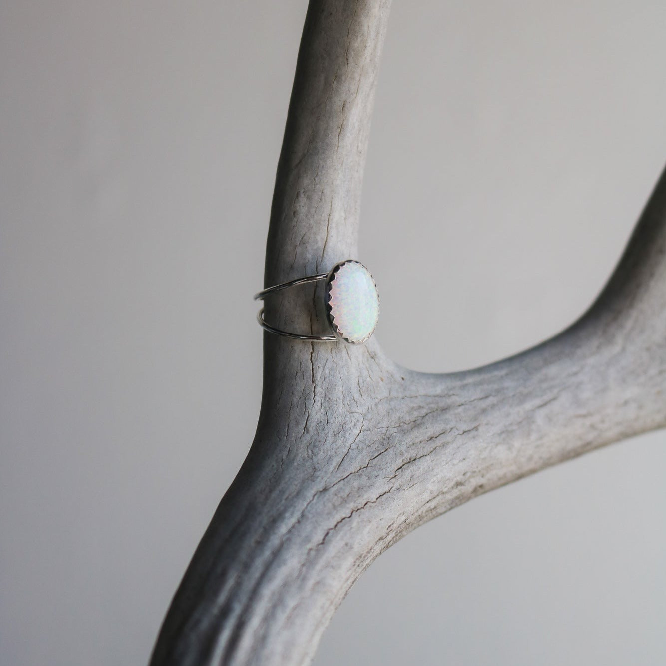 Aspen Ring in White Opal // Made to Order