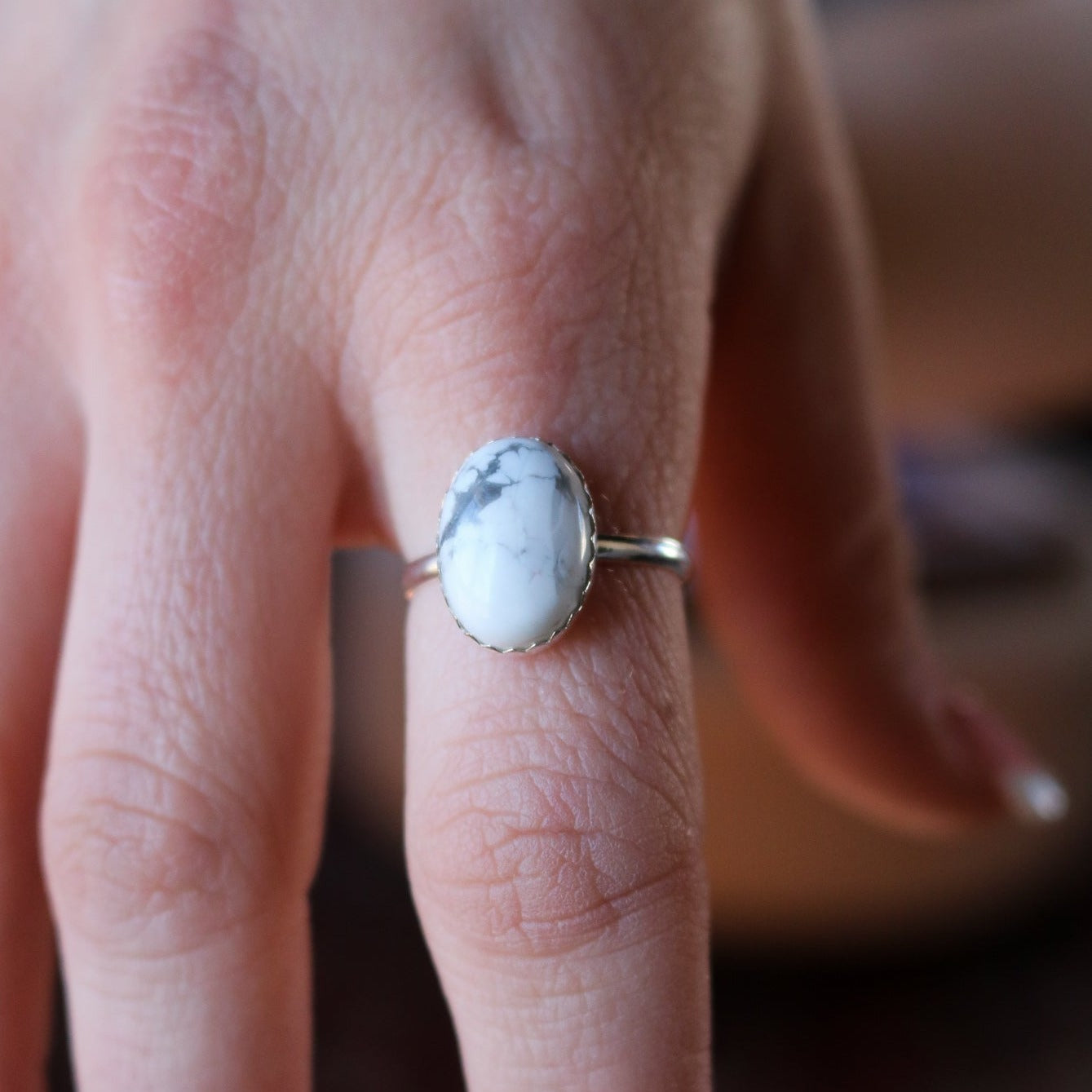 Laredo Stacking Ring in 'White Buffalo' // Made to Order