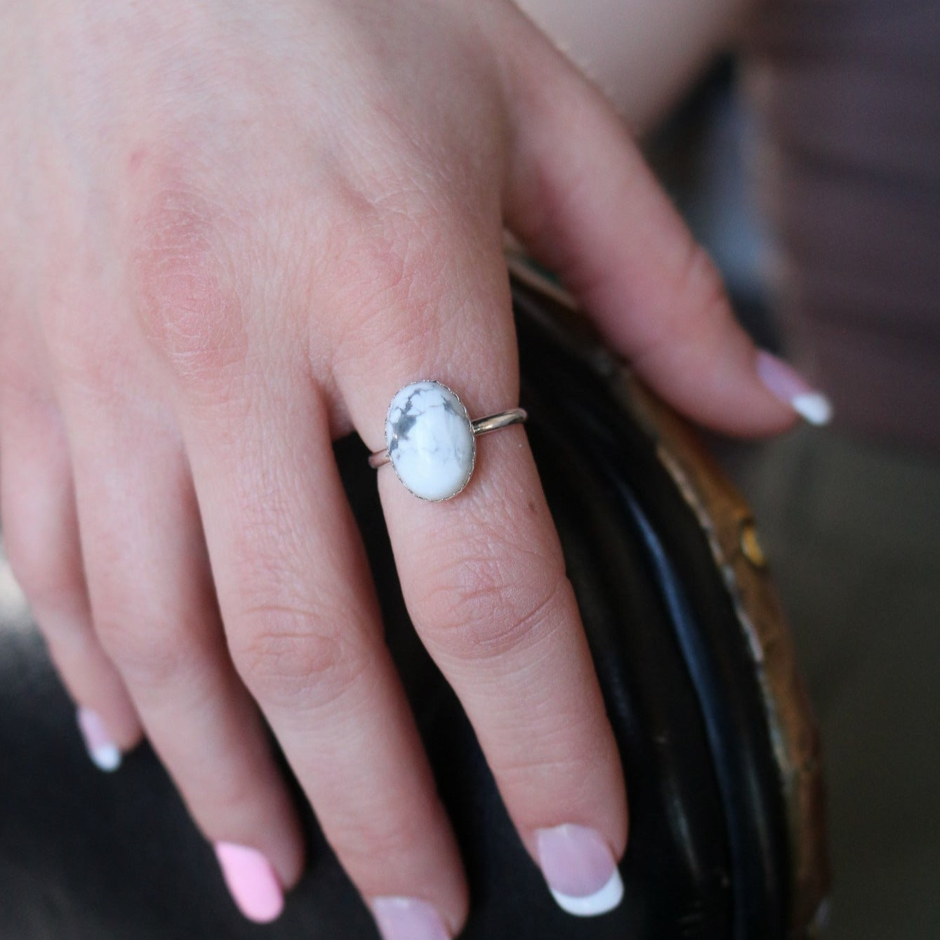 Laredo Stacking Ring in 'White Buffalo' // Made to Order