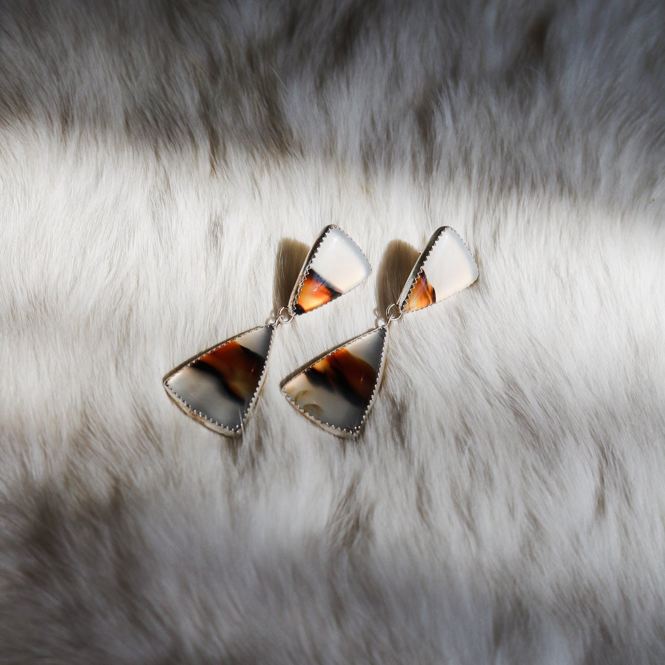 Montana Agate Drop Earrings // One of a Kind
