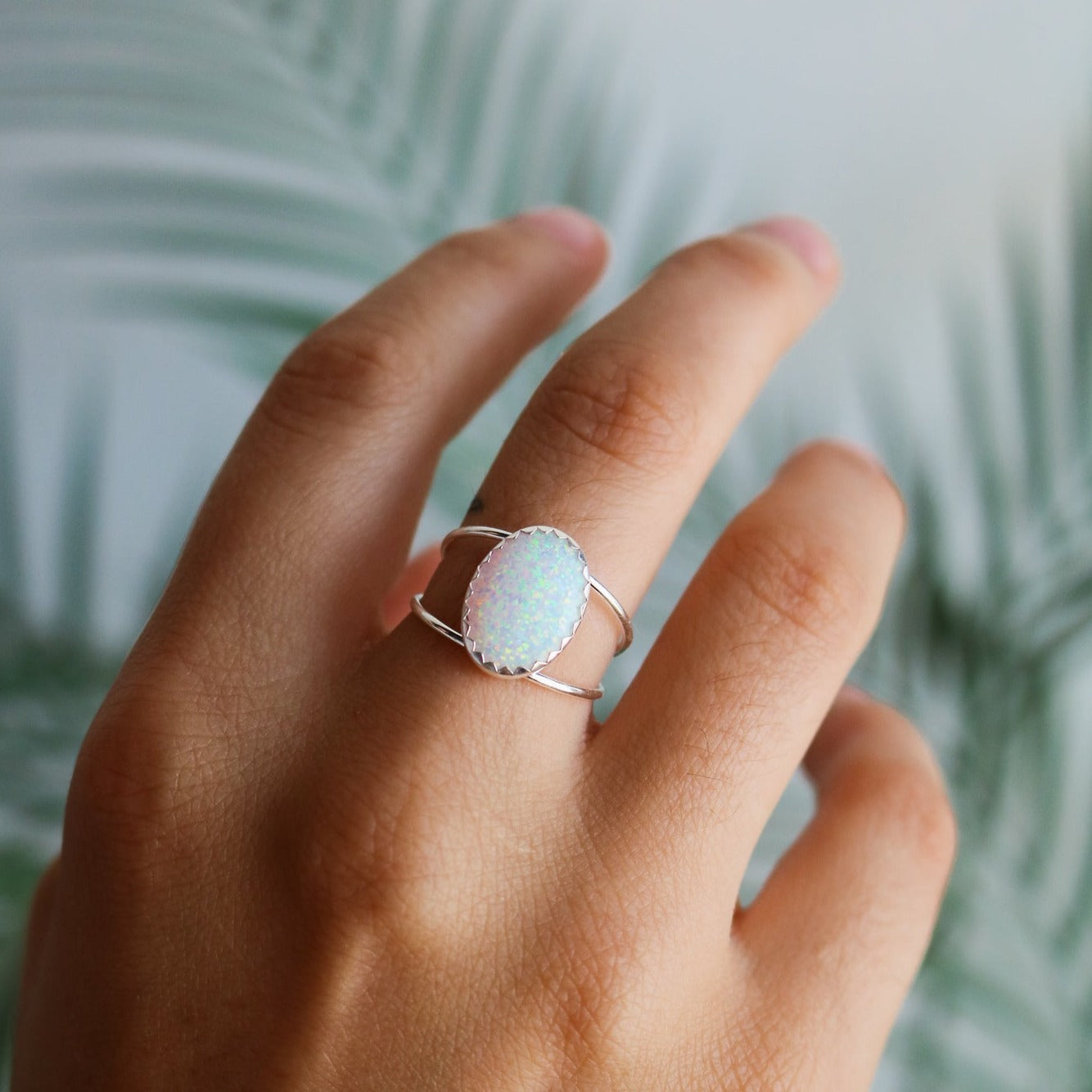 Aspen Ring in White Opal // Made to Order