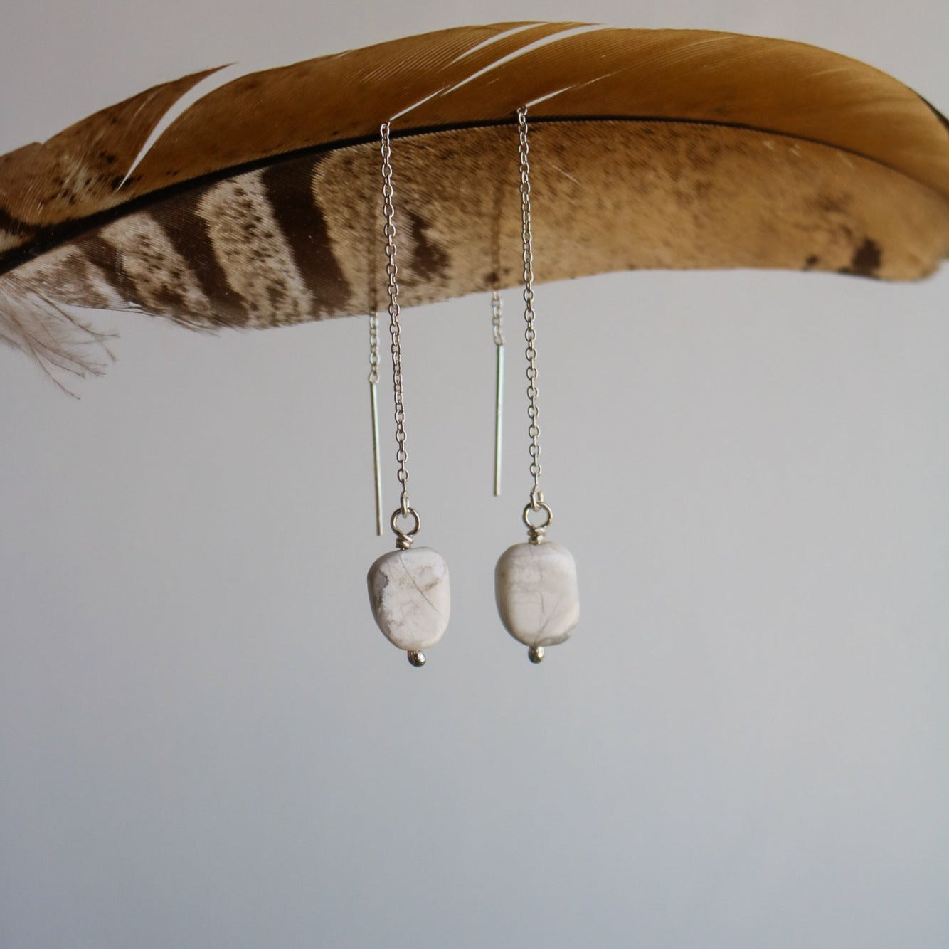 Vail // 'White Buffalo' Threader Earrings