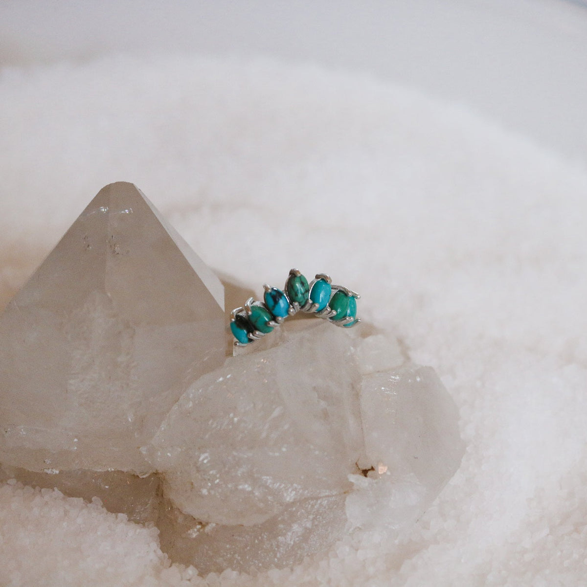 Celia Curved Turquoise Ring // Made to Order