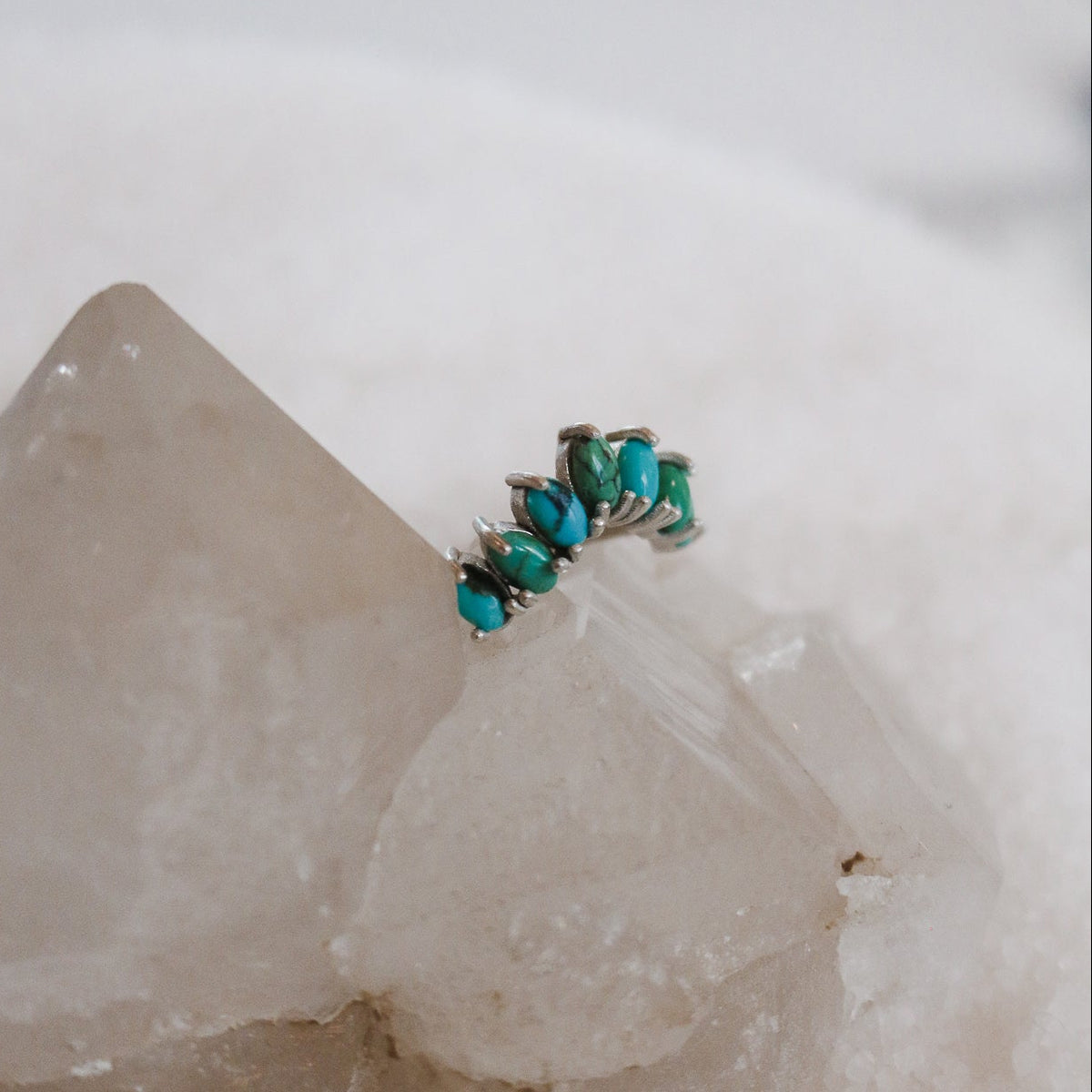 Celia Curved Turquoise Ring // Made to Order