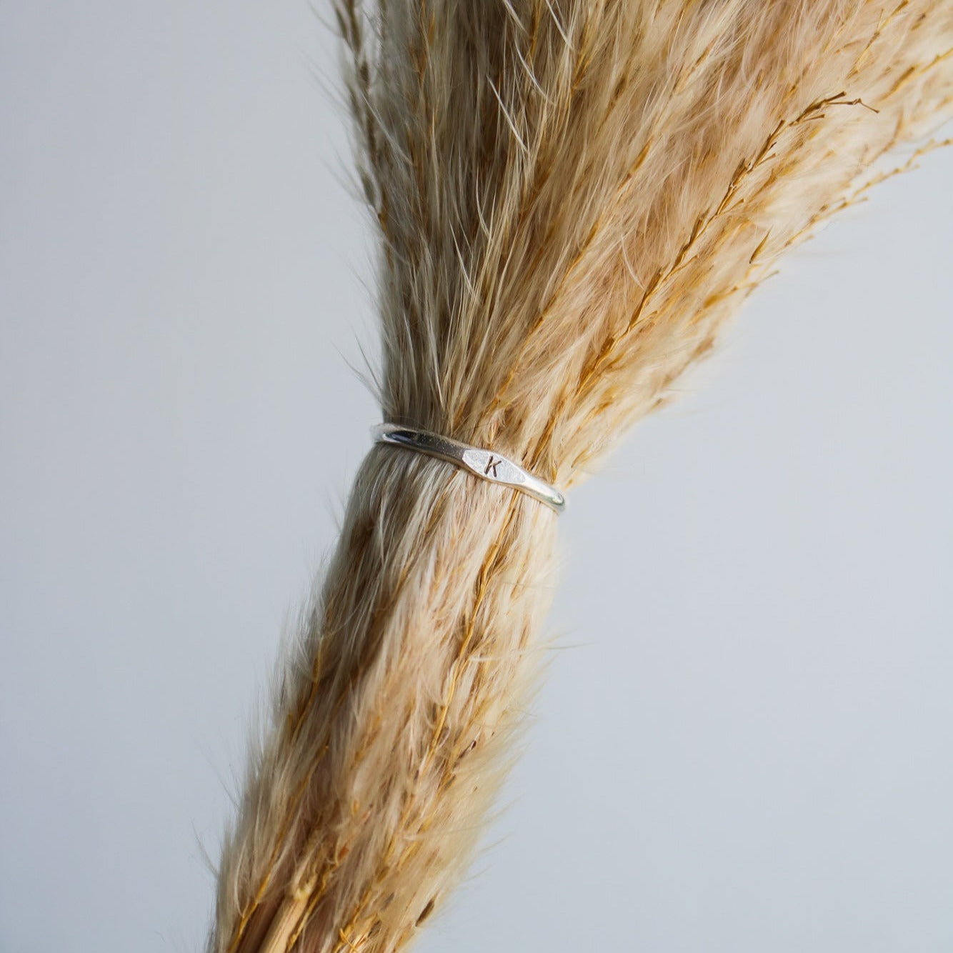 Dainty Initial Signet Stacking Ring // Made to Order