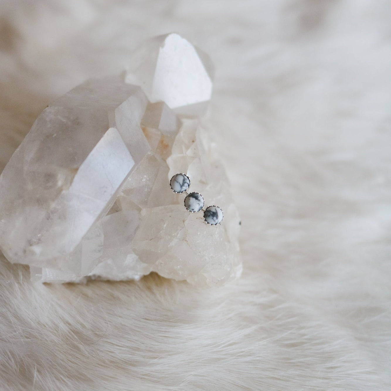 Triple Stone Helix Stud