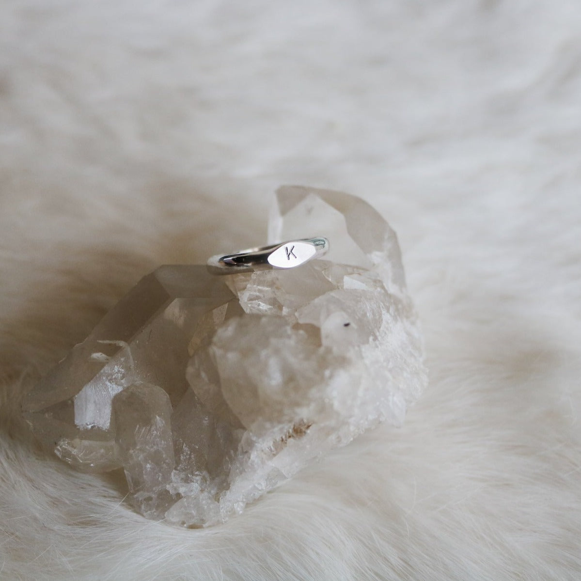 Initial Signet Stacking Ring // Made to Order