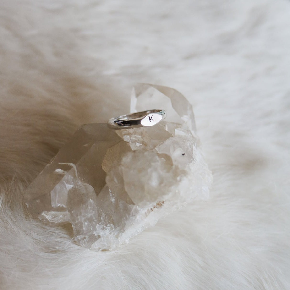 Initial Signet Stacking Ring // Made to Order