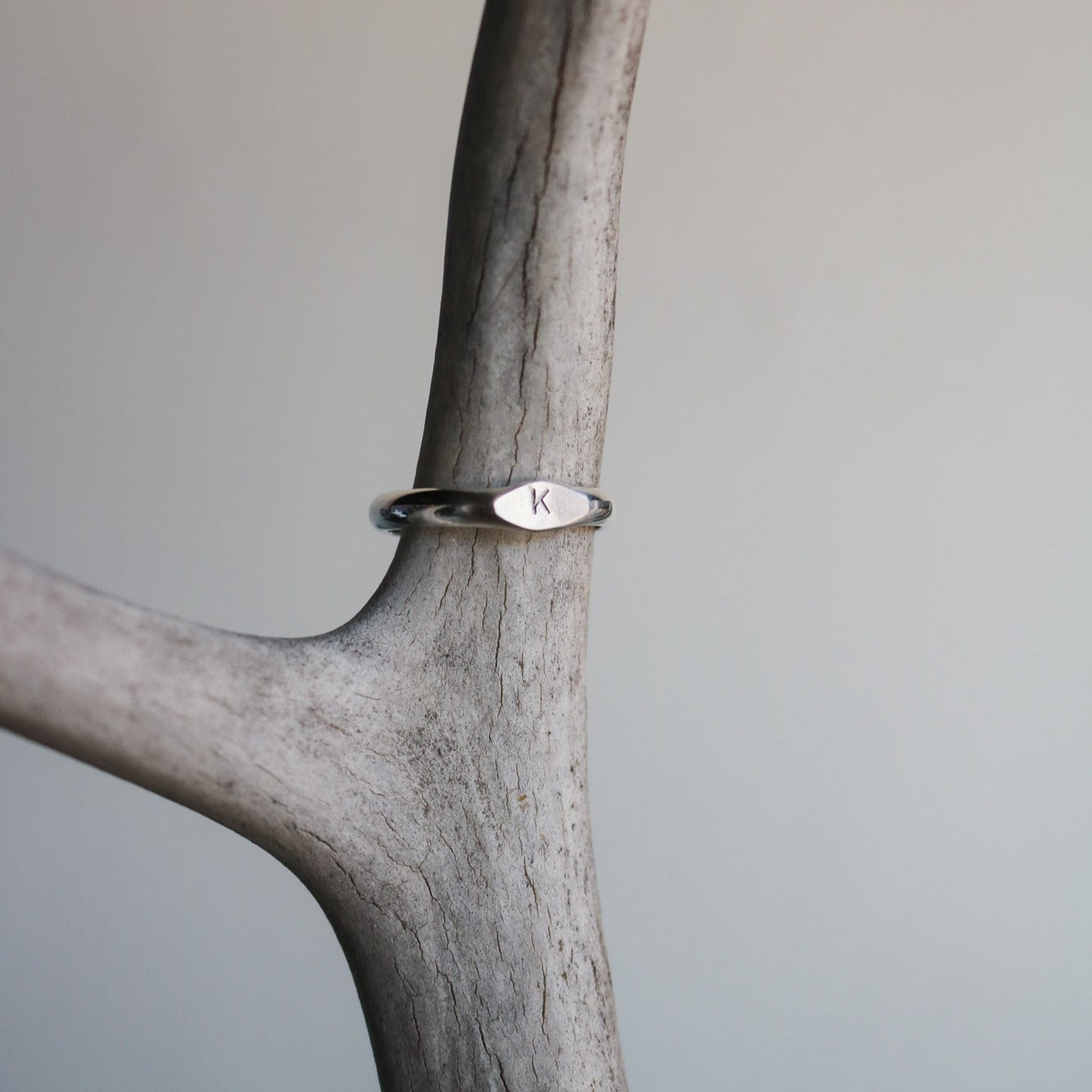 Initial Signet Stacking Ring // Made to Order