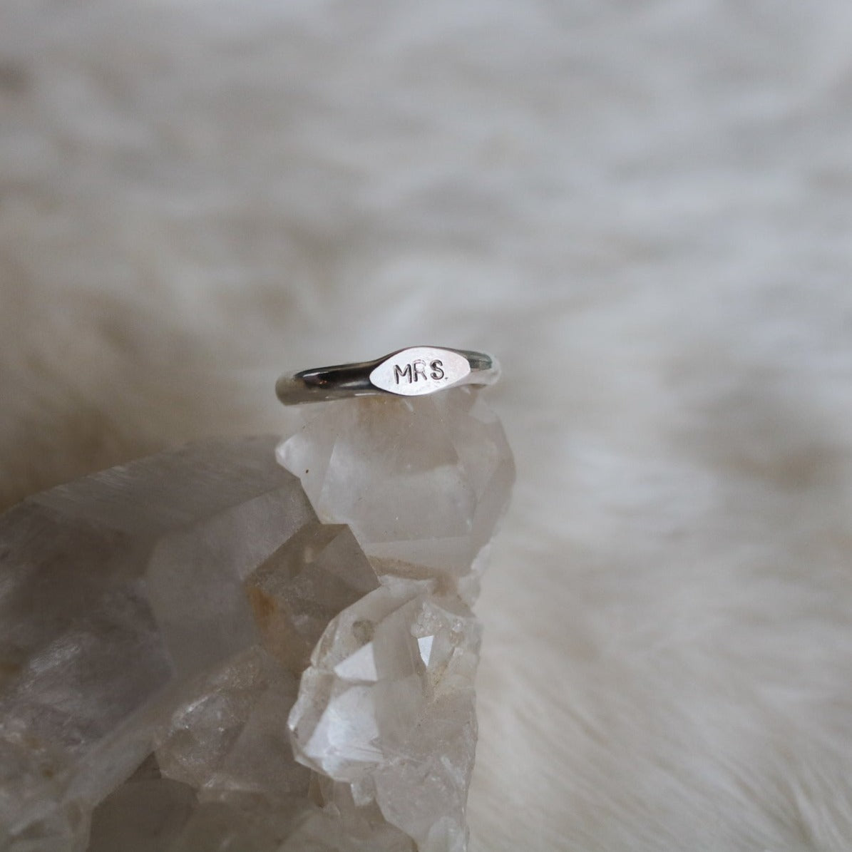 'Mrs' Signet Stacking Ring // Made to Order