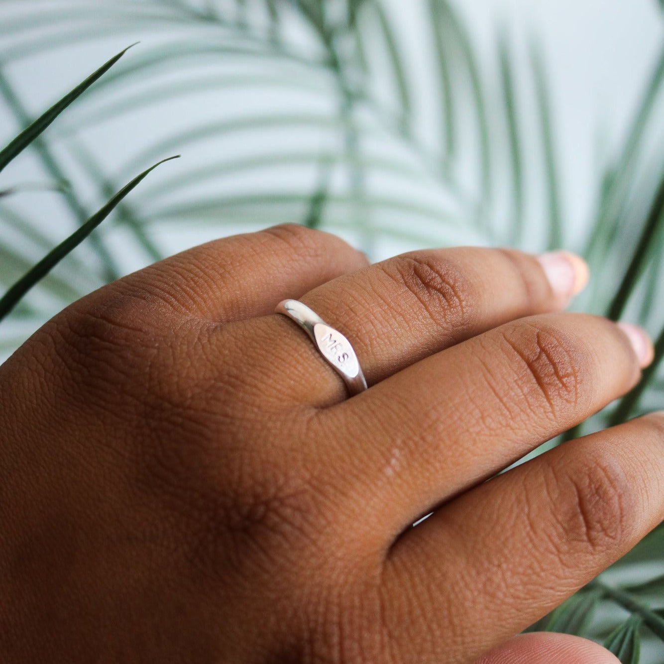 'Mrs' Signet Stacking Ring // Made to Order