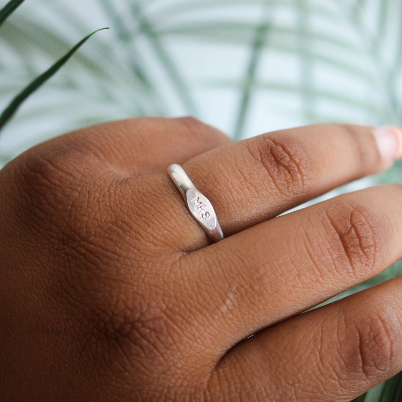 'Mrs' Signet Stacking Ring // Made to Order