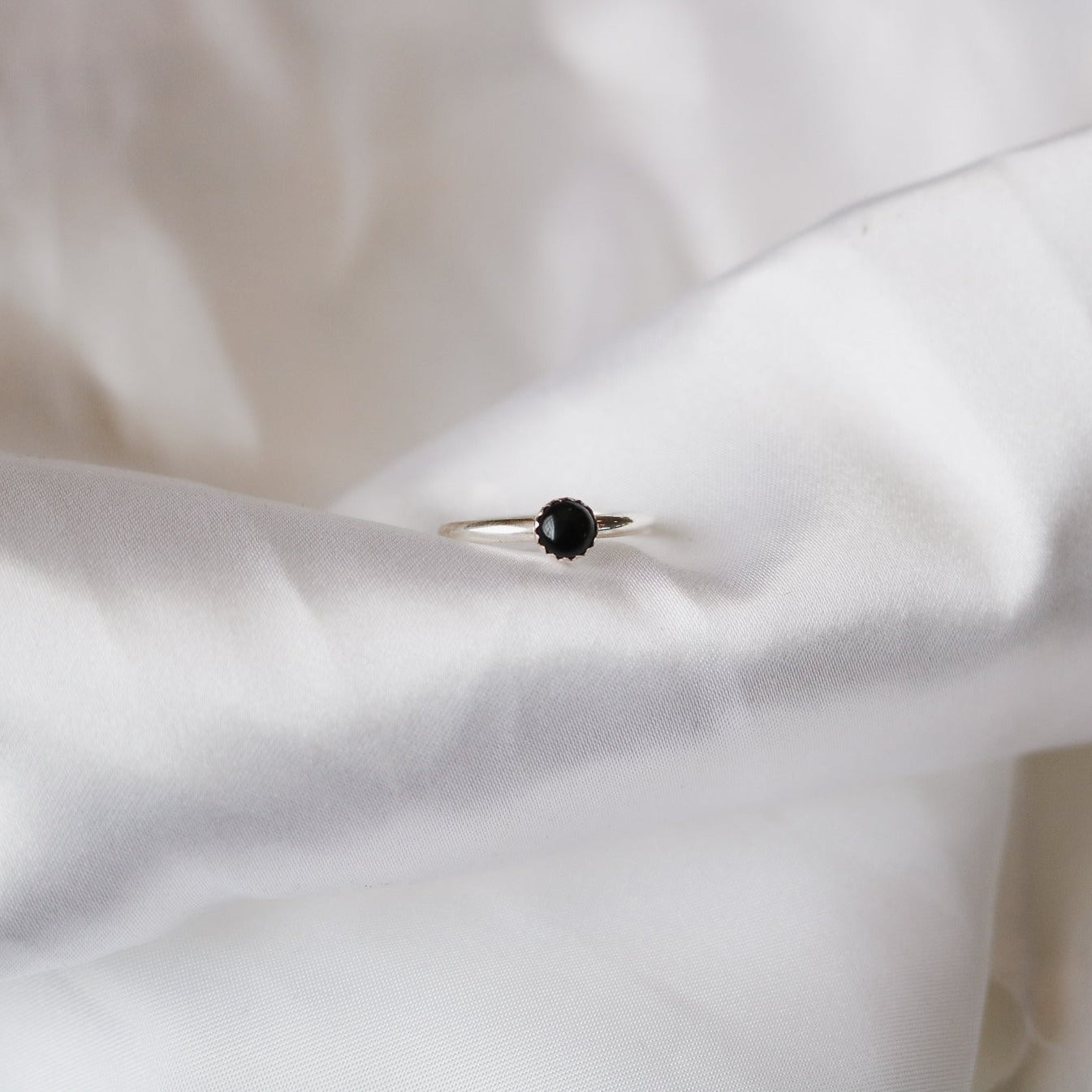 Sandia Stacking Ring in Onyx // Made to Order