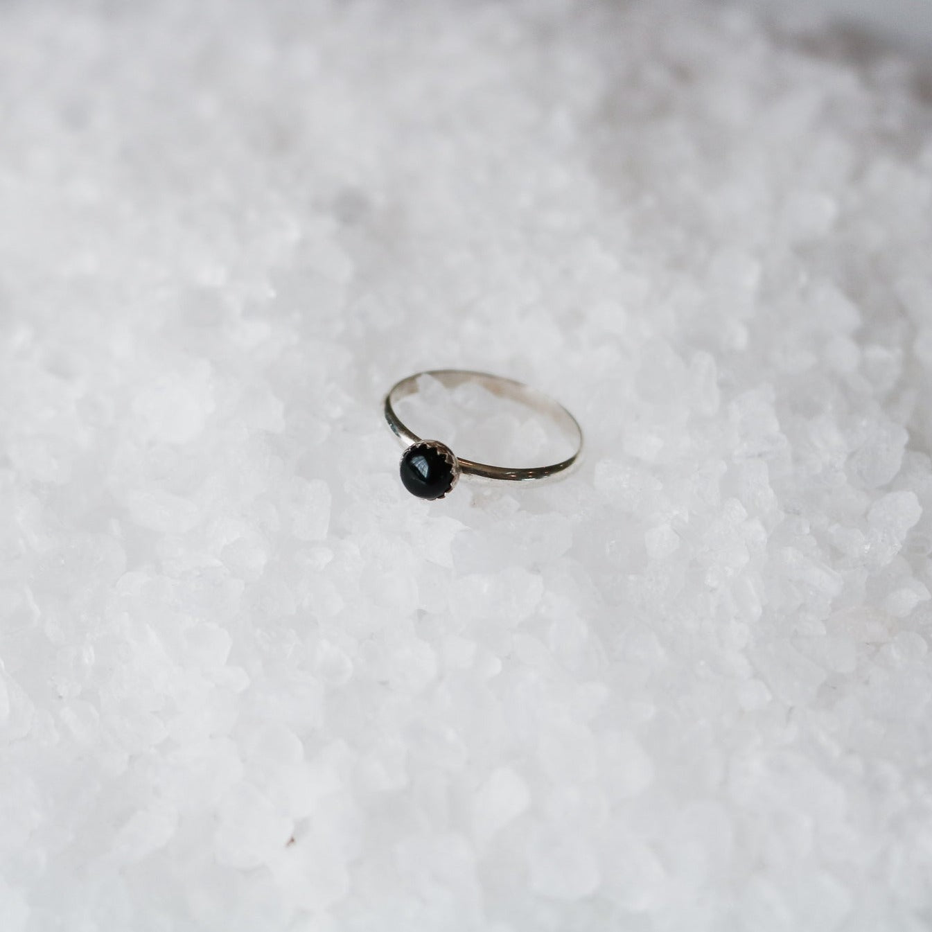 Sandia Stacking Ring in Onyx // Made to Order