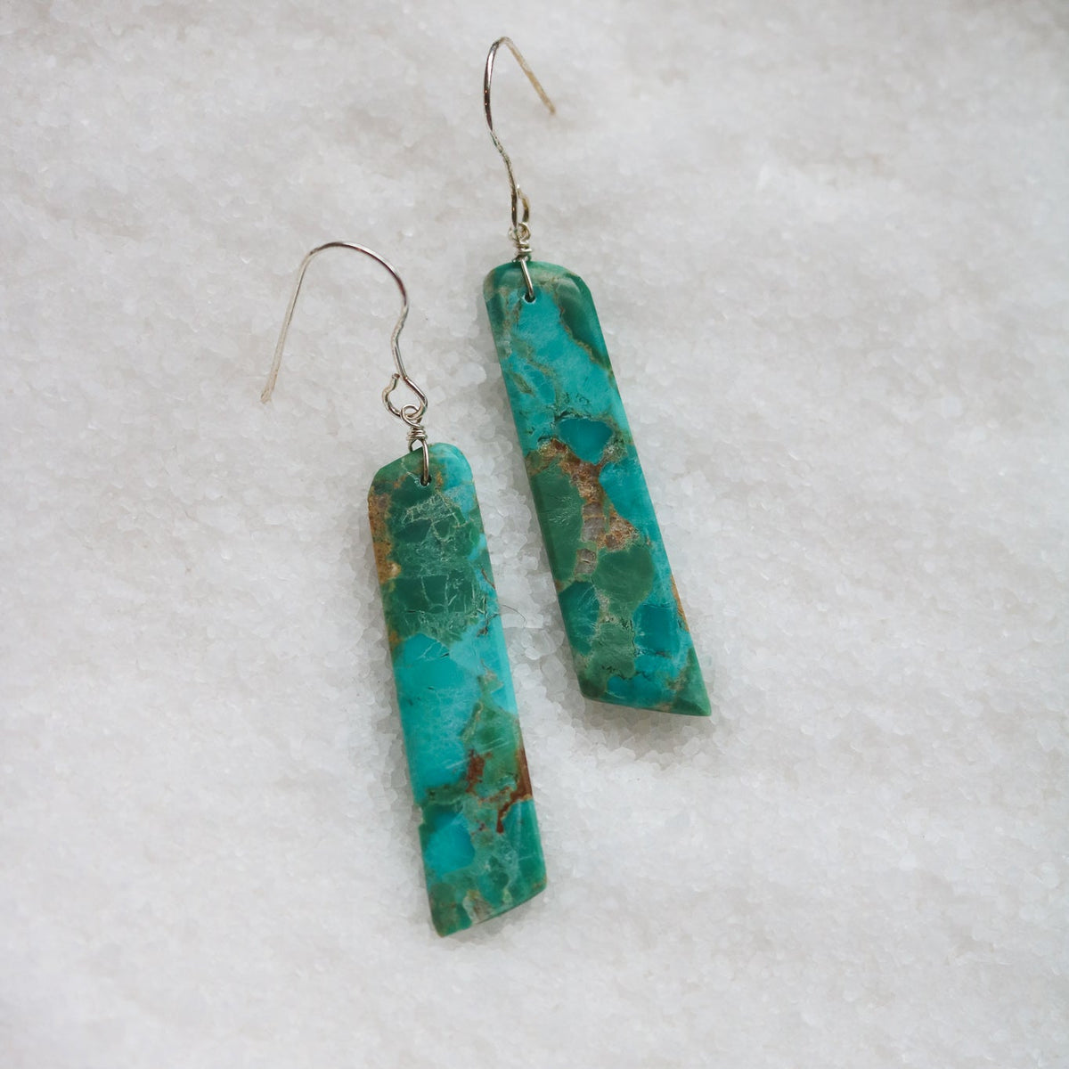 Turquoise Slab Earrings // One of a Kind