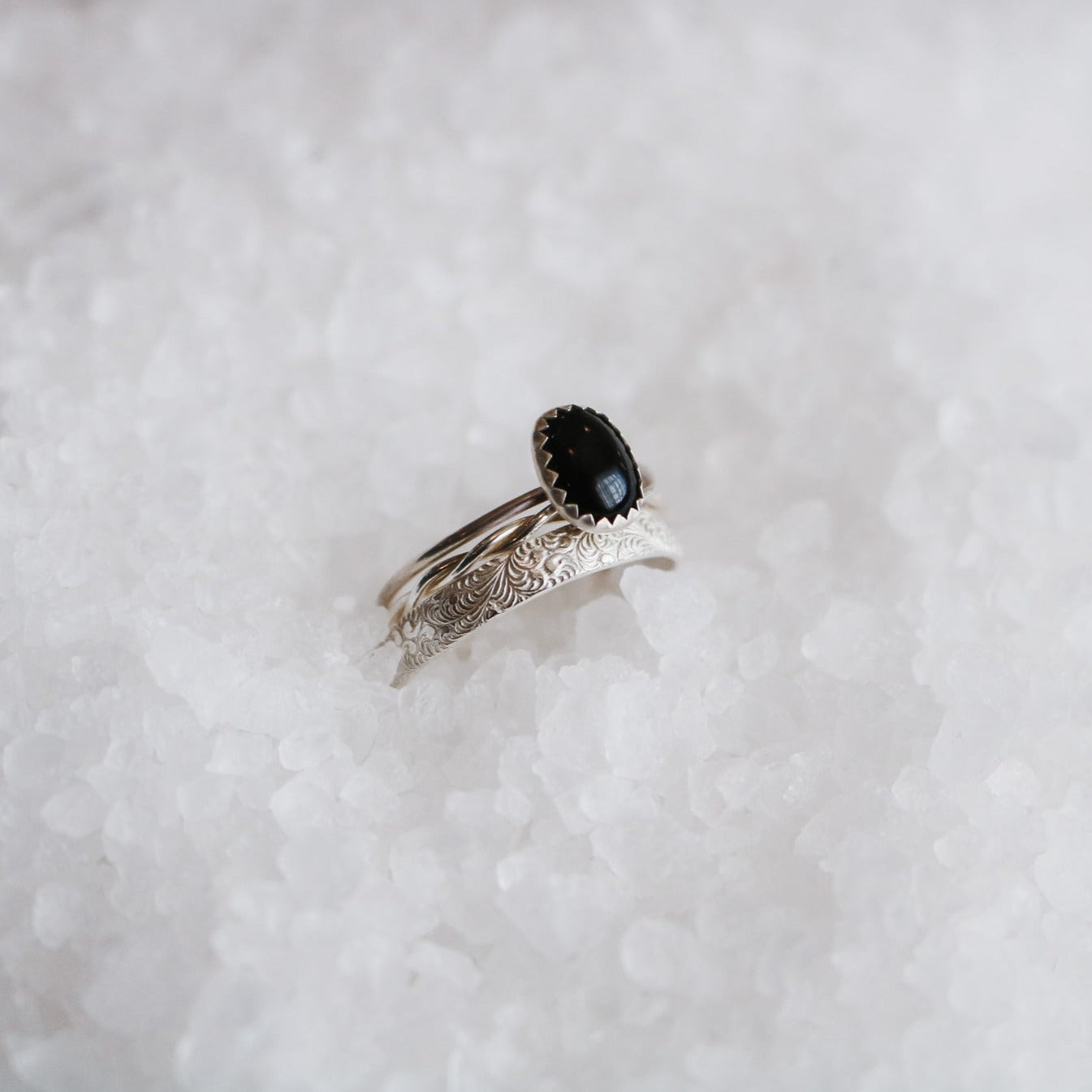 Durango Stacking Ring Set in Onyx