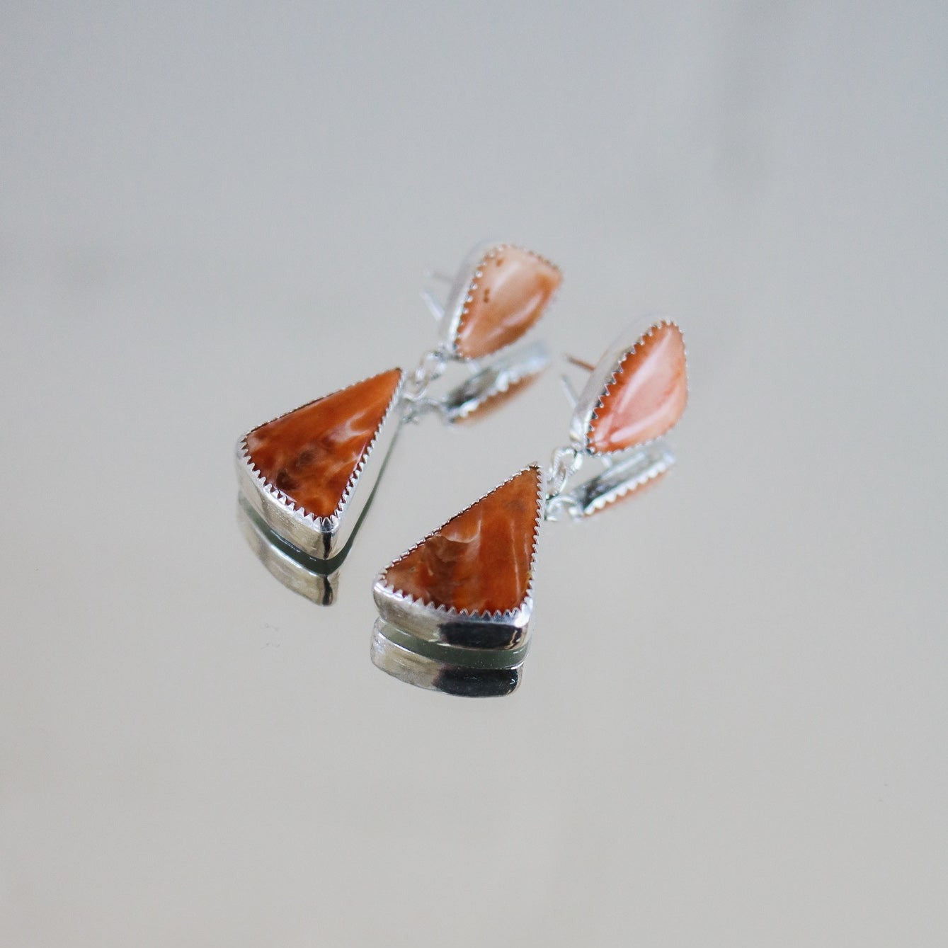 Spiny Oyster Double Drop Earrings // One of a Kind