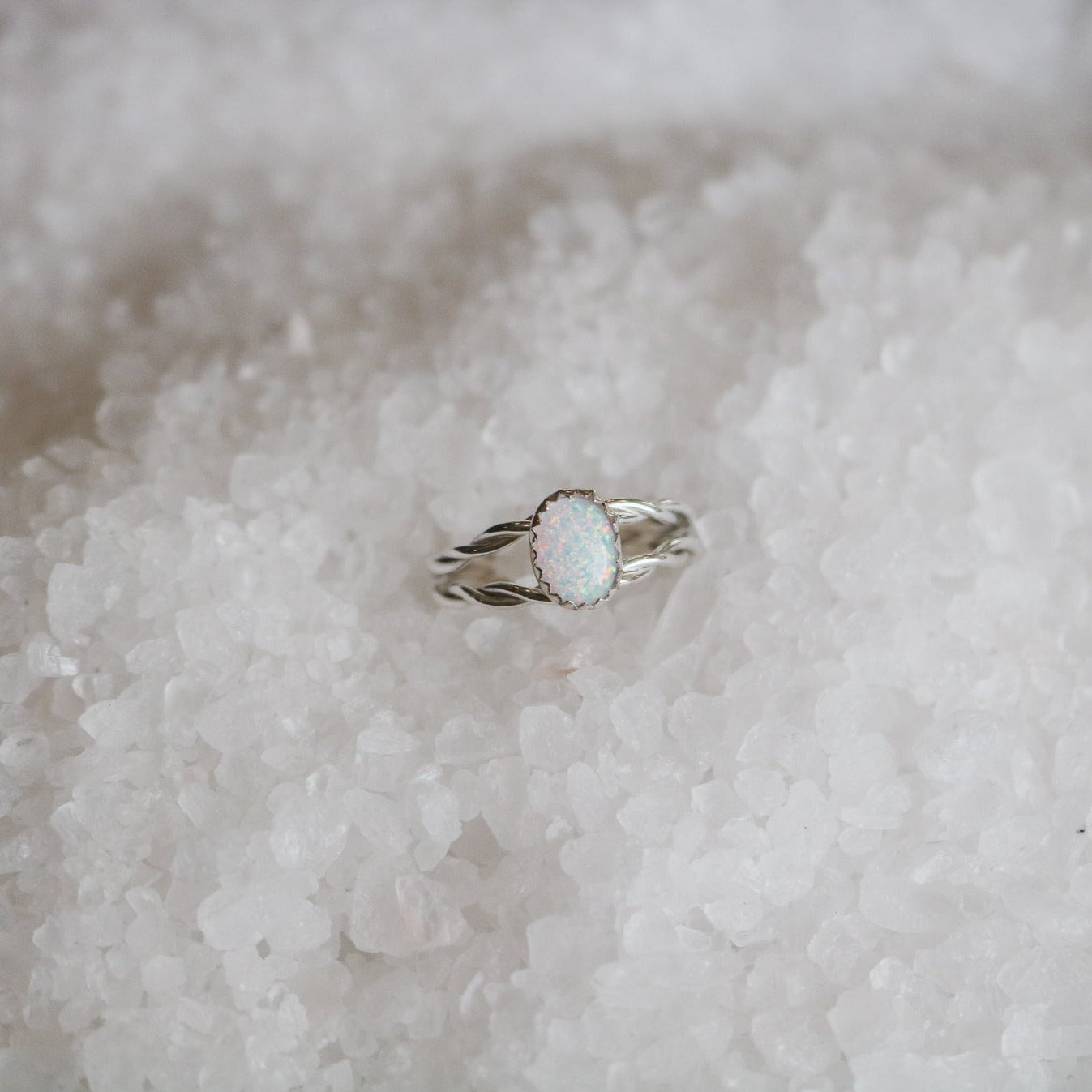 Helena Ring in White Opal // Made to Order