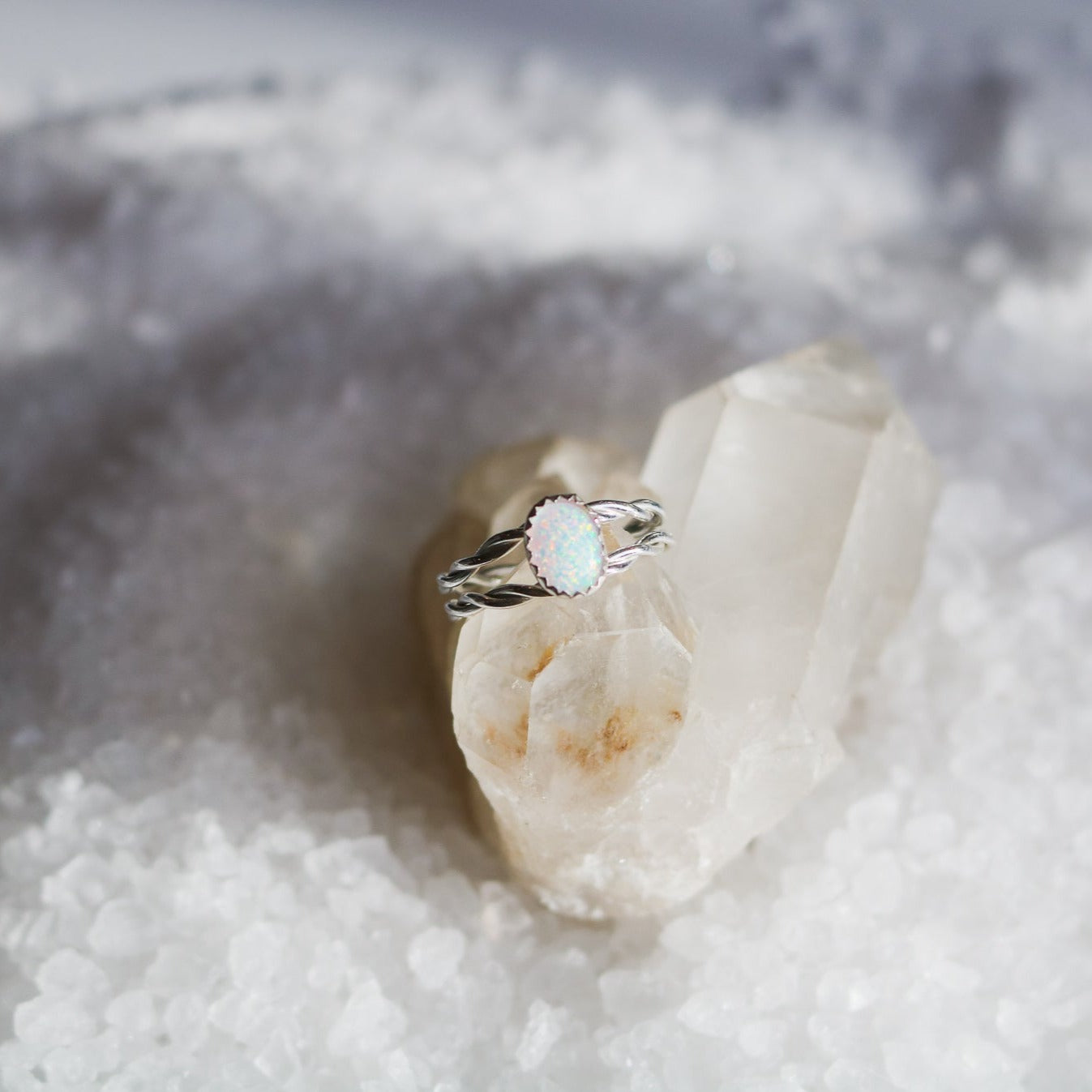Helena Ring in White Opal // Made to Order