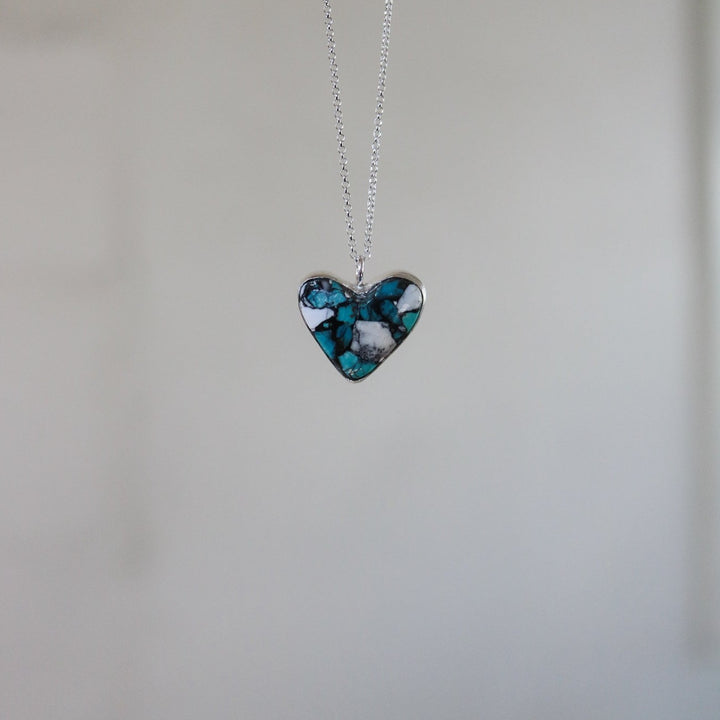 Stormy Mountain Heart Necklace // One of a Kind