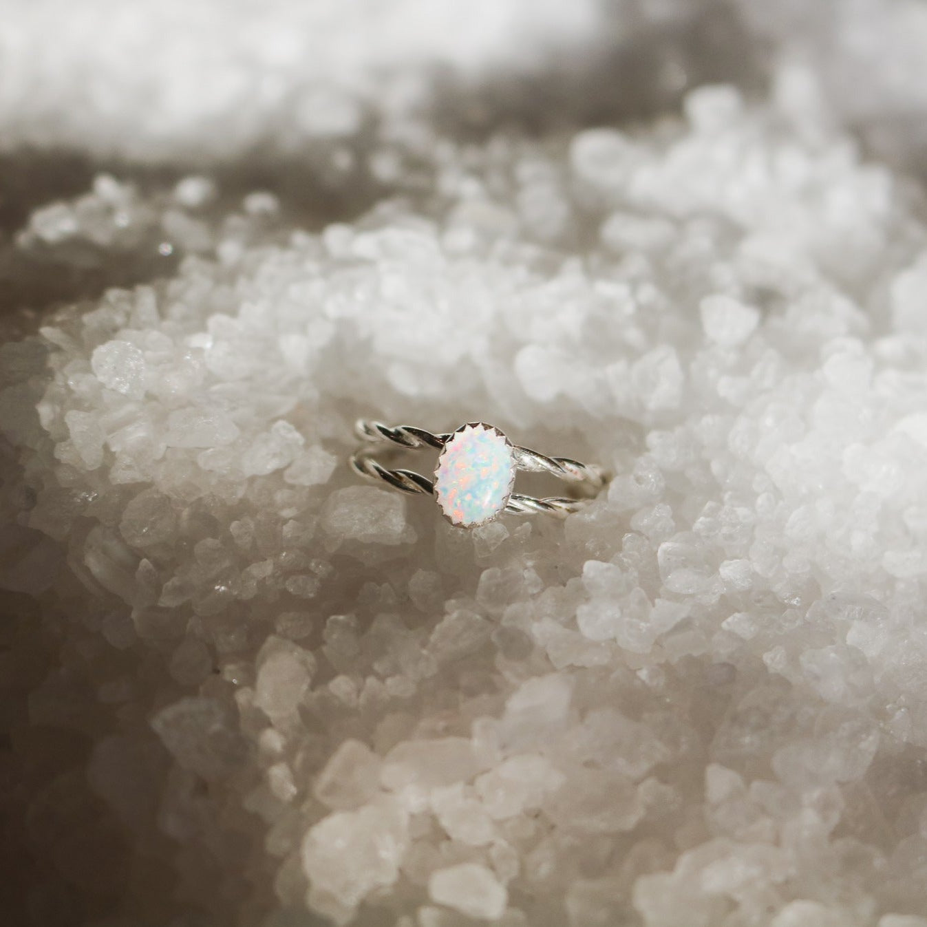 Helena Ring in White Opal // Made to Order