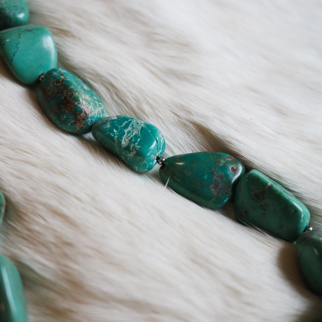 'Maria' Turquoise Beaded Statement Necklace // One of a Kind