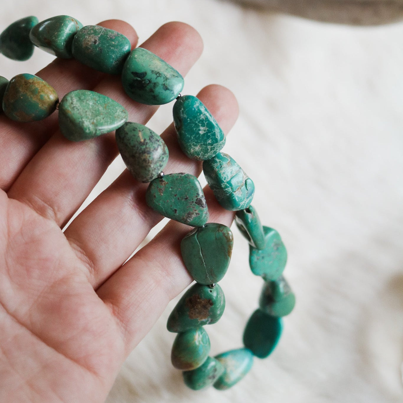 'Maria' Turquoise Beaded Statement Necklace // One of a Kind