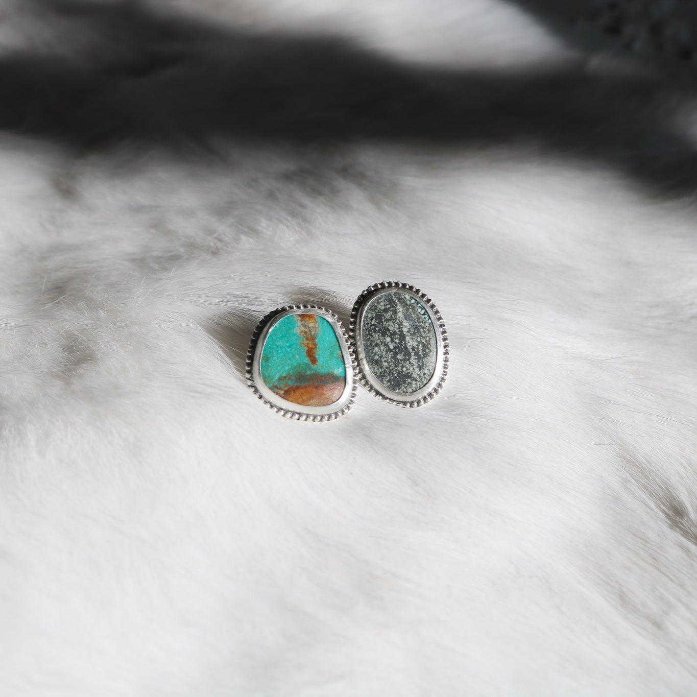 Mismatch Royston & Damele Turquoise Studs // One of a Kind