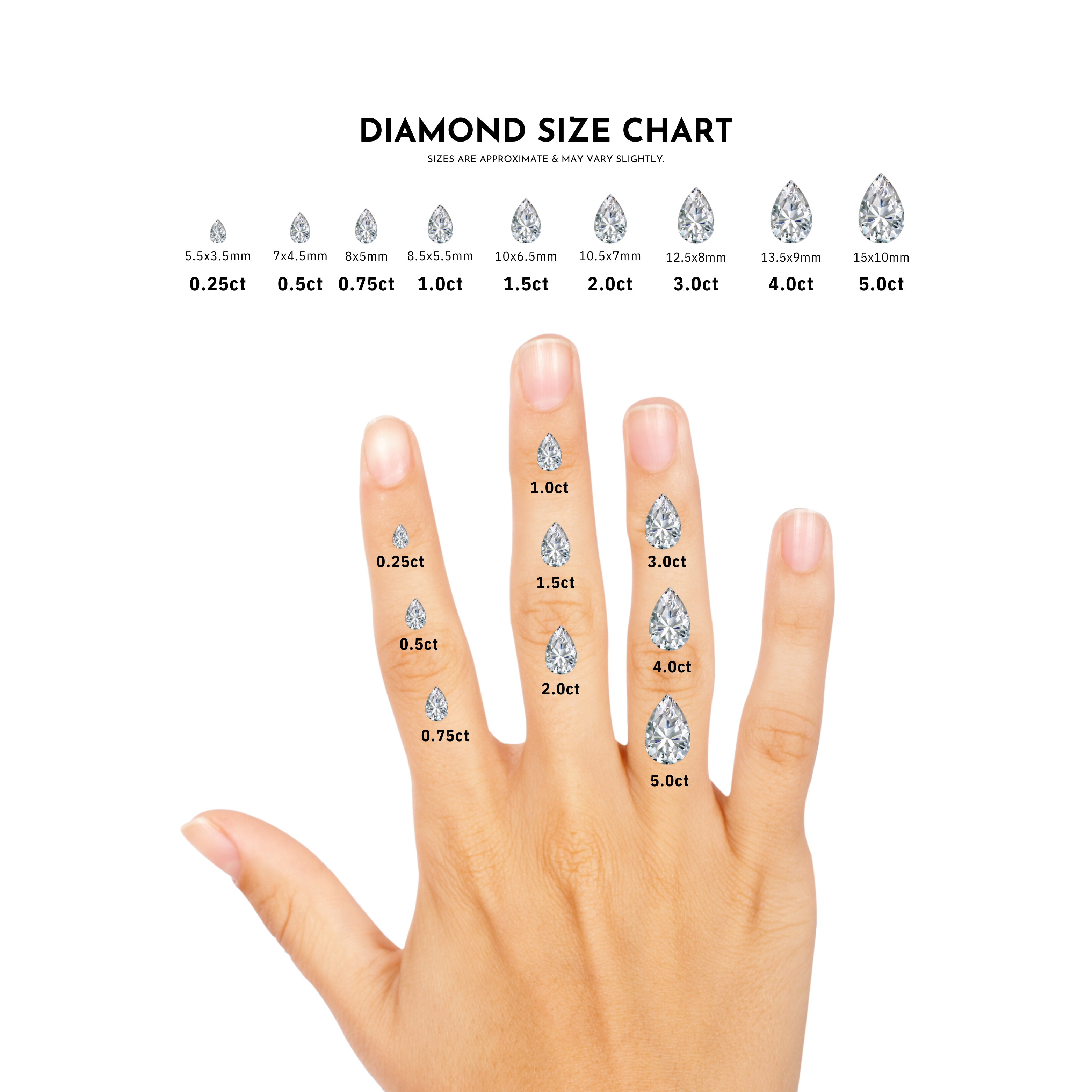 Pear Cut Diamond Engagement Ring in 14K Gold // Made to Order