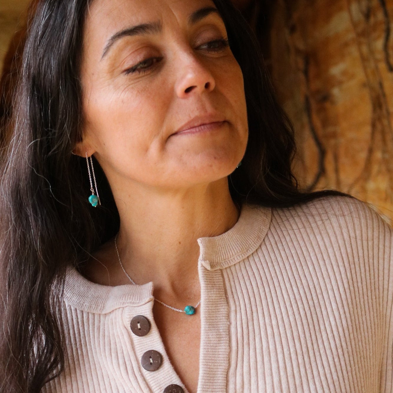 Taos // Turquoise Threader Earrings