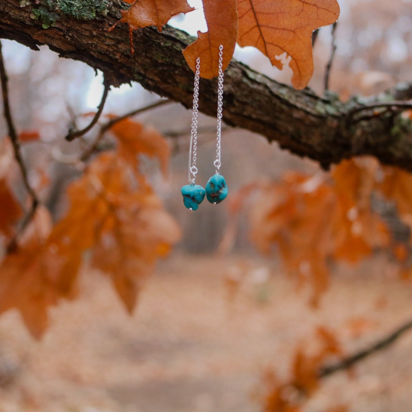 Taos // Turquoise Threader Earrings