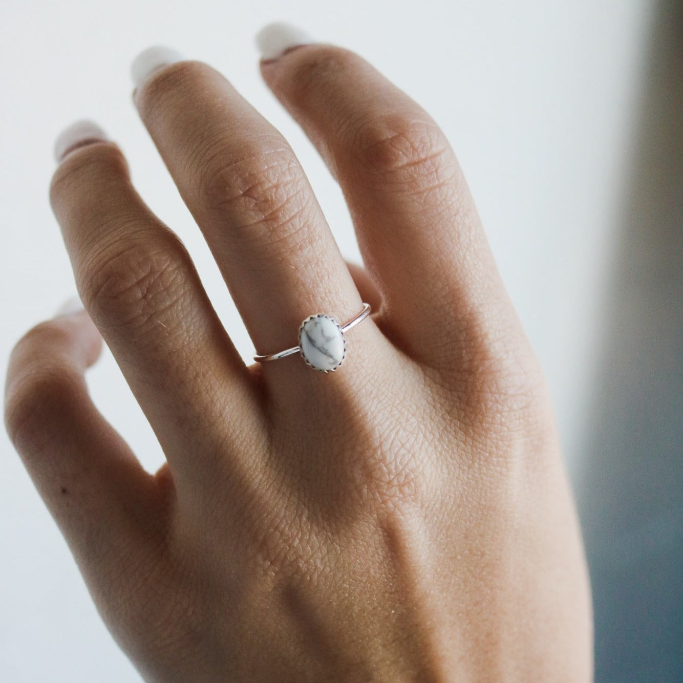 Durango Stacking Ring in 'White Buffalo'