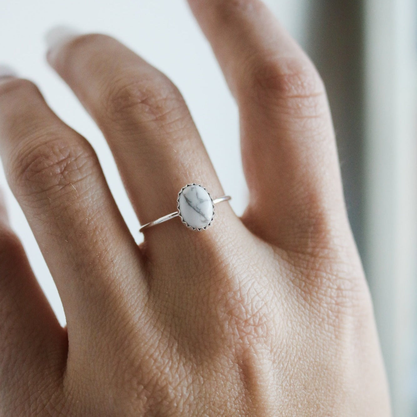 Durango Stacking Ring in 'White Buffalo'