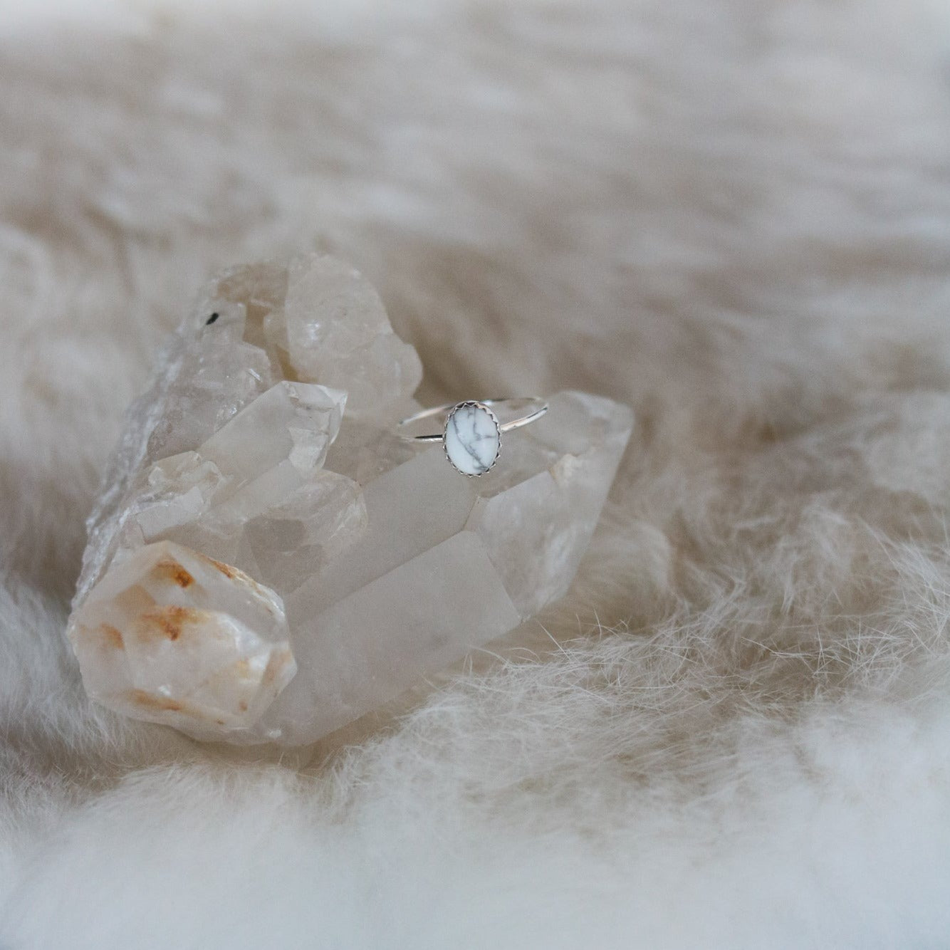 Durango Stacking Ring in 'White Buffalo'