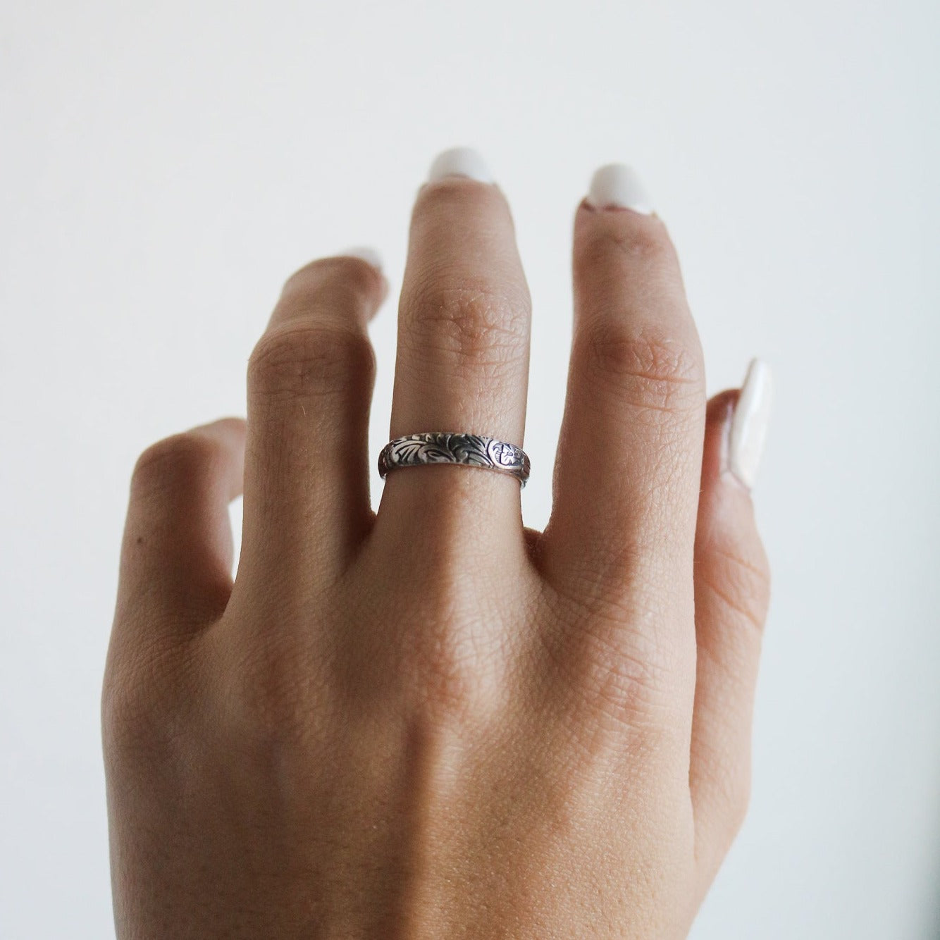 Sweetwater Tooled Stacking Ring // Made to Order