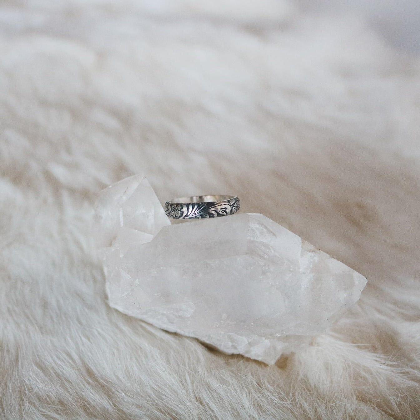 Sweetwater Tooled Stacking Ring // Made to Order