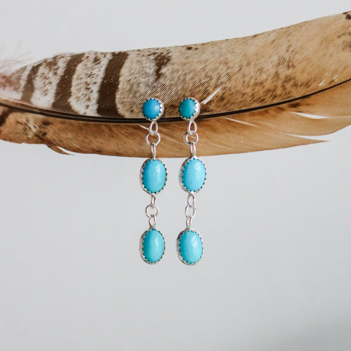 Turquoise Triple Drop Earrings