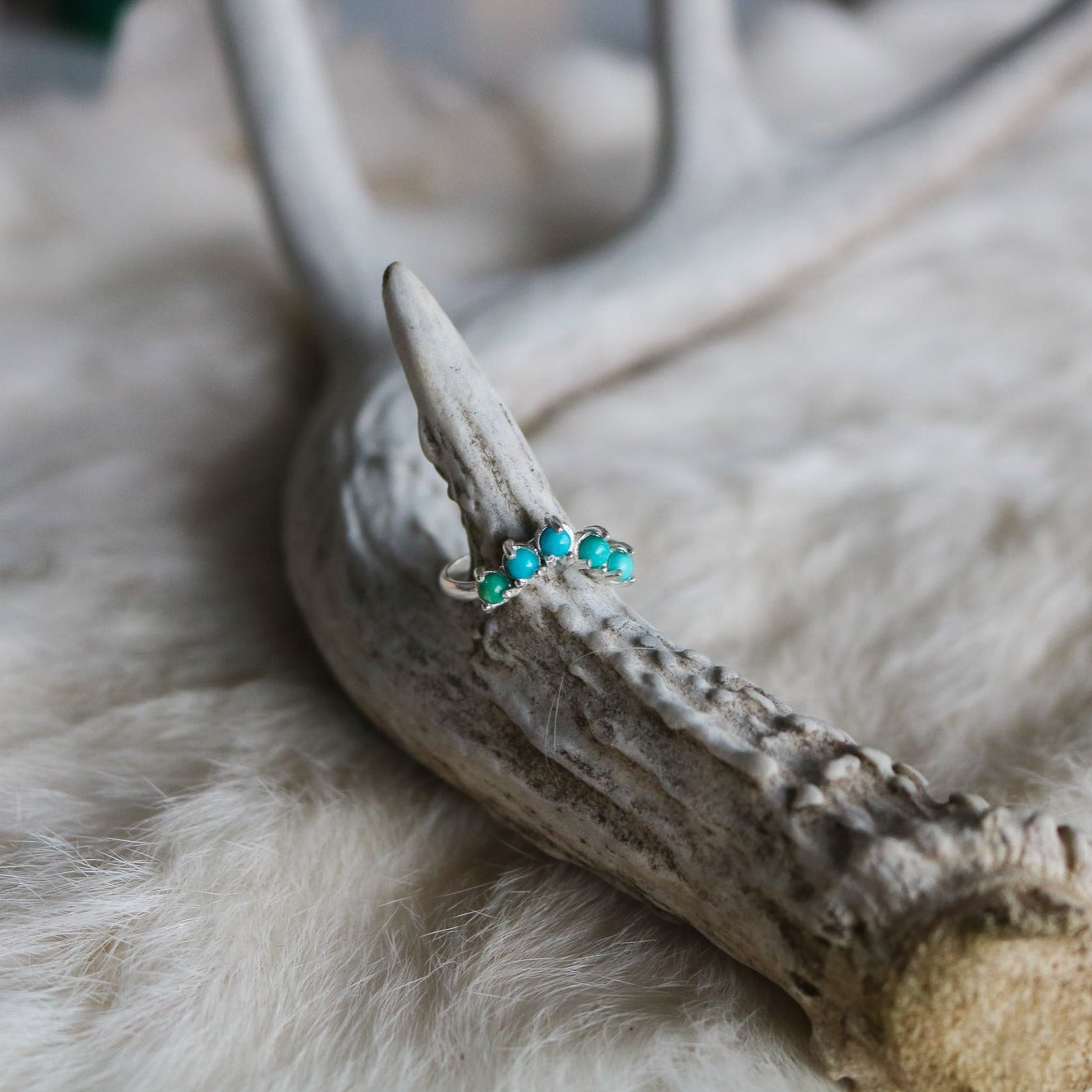 'Arabella' Curved Turquoise Ring // Made to Order