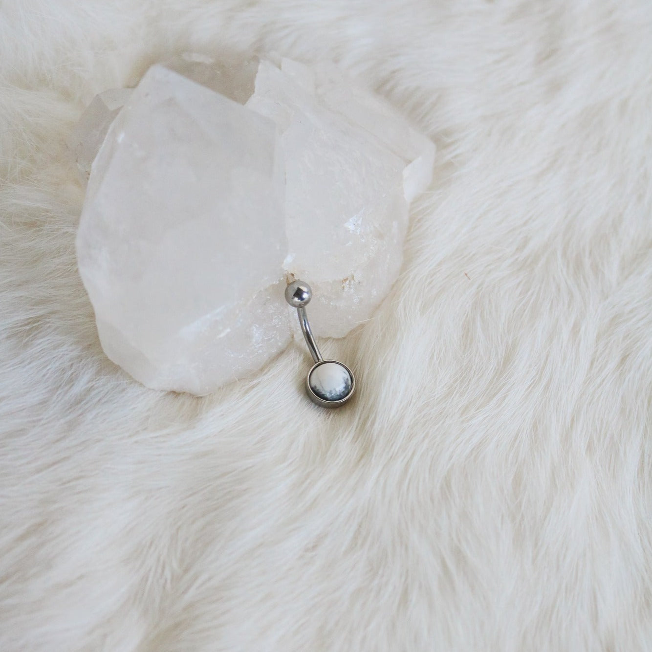 'White Buffalo' Belly Ring