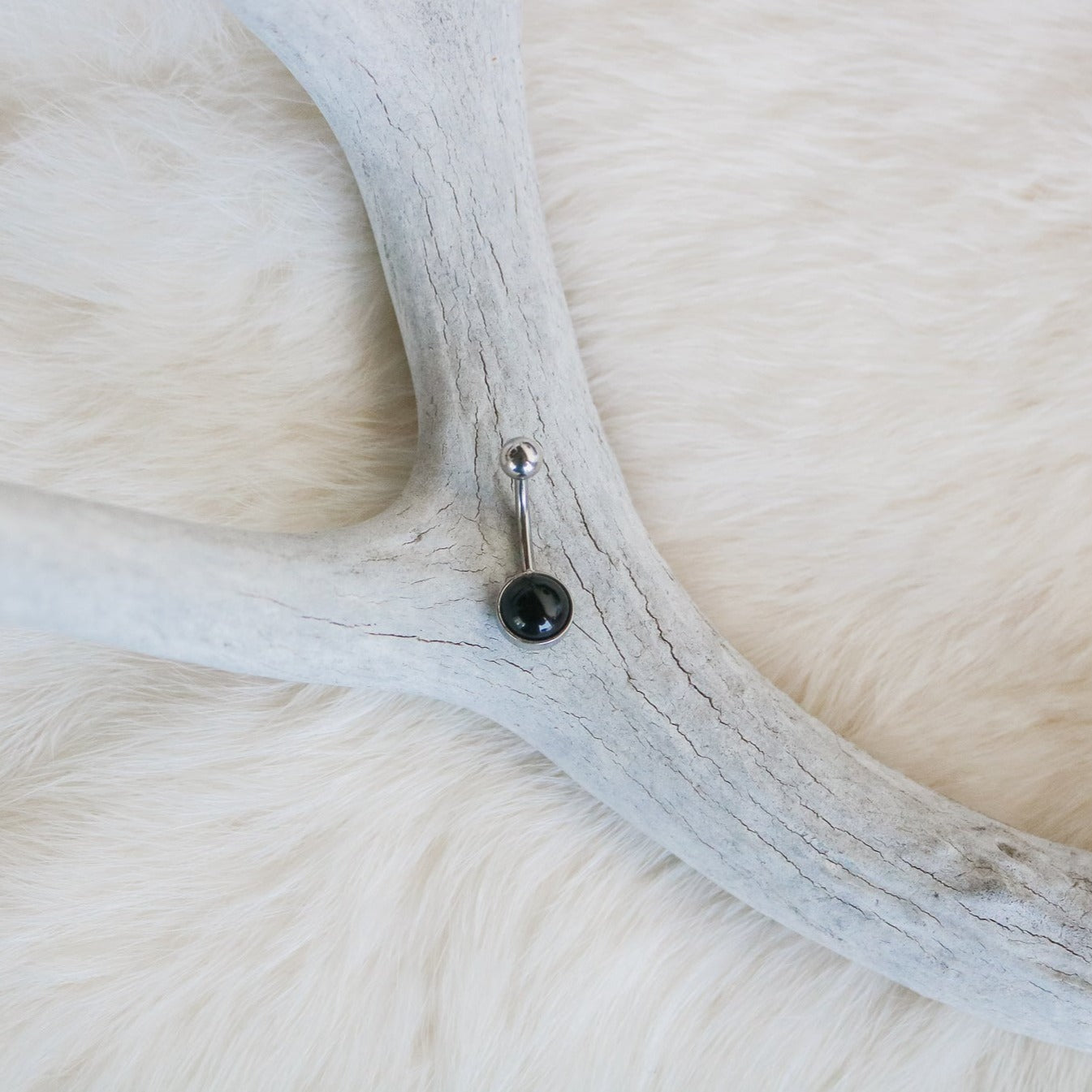 Black Onyx Belly Ring