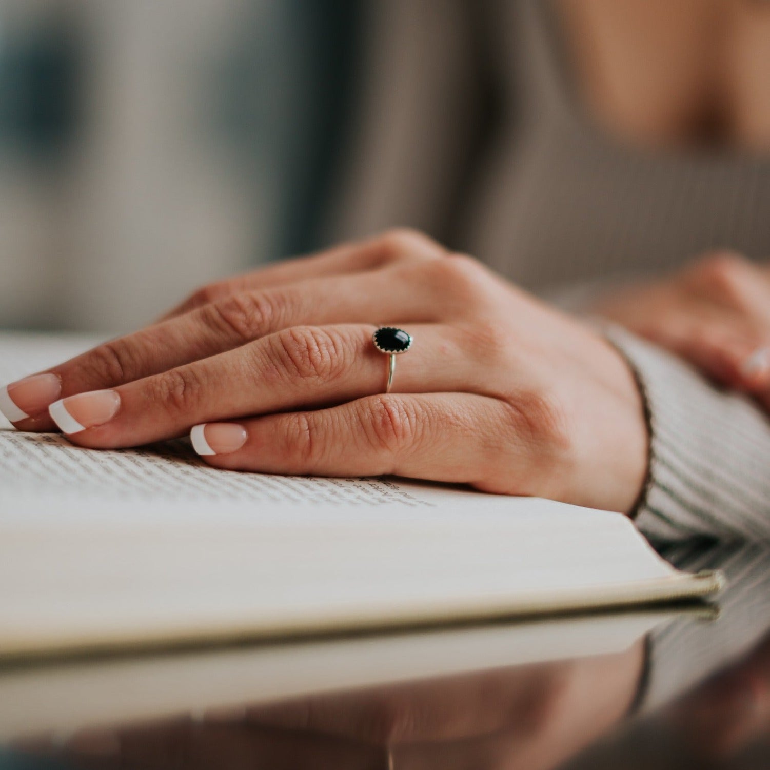 Durango Stacking Ring in Onyx