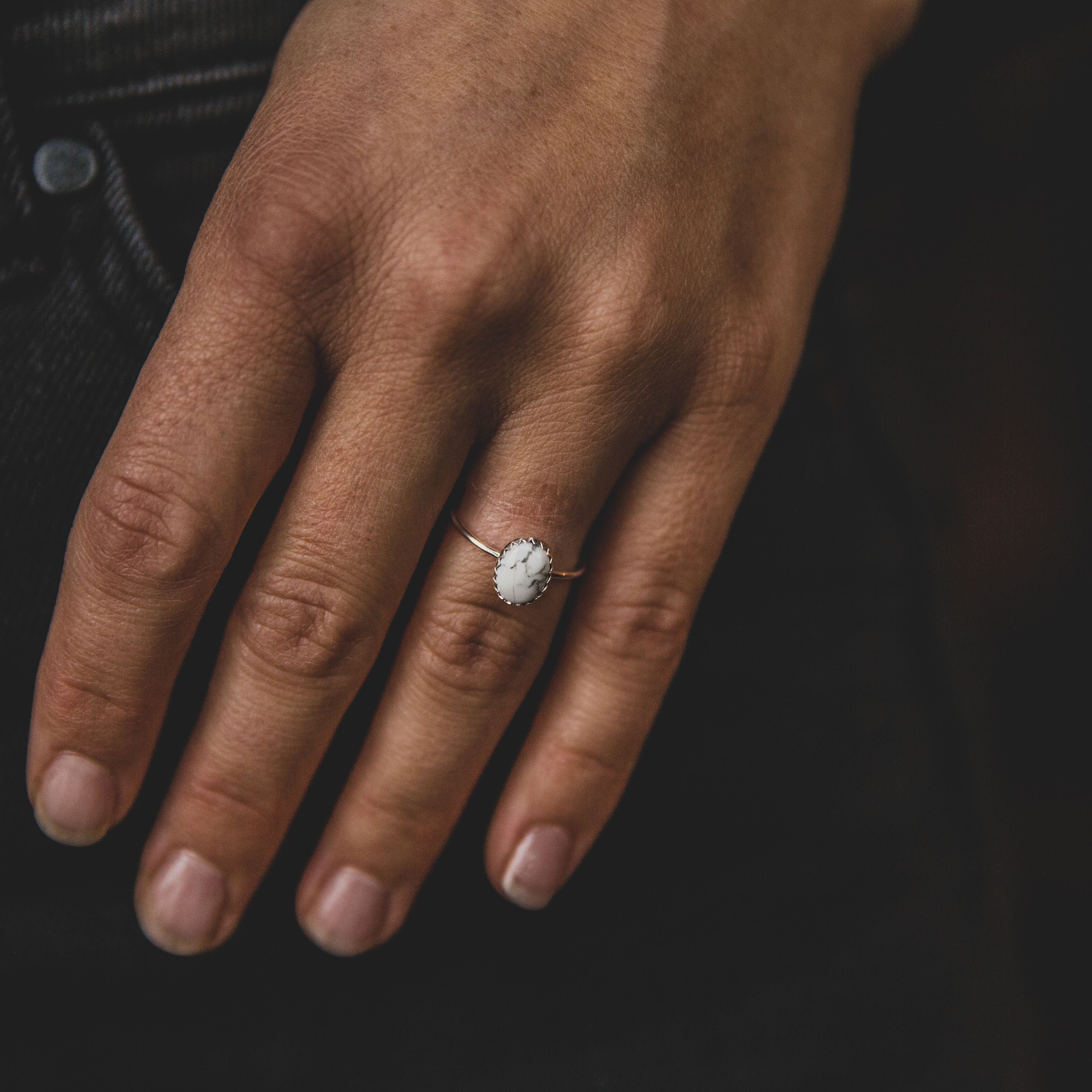 Durango Stacking Ring in 'White Buffalo'