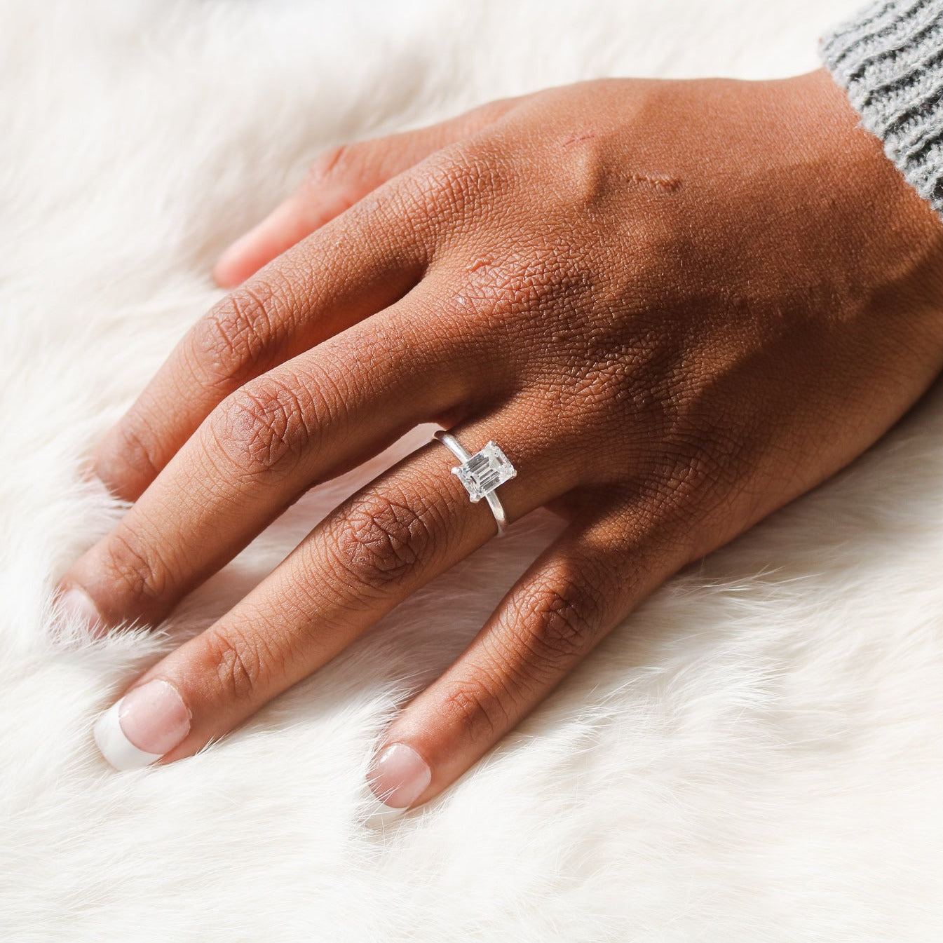 Emerald Cut Diamond Engagement Ring // Made to Order