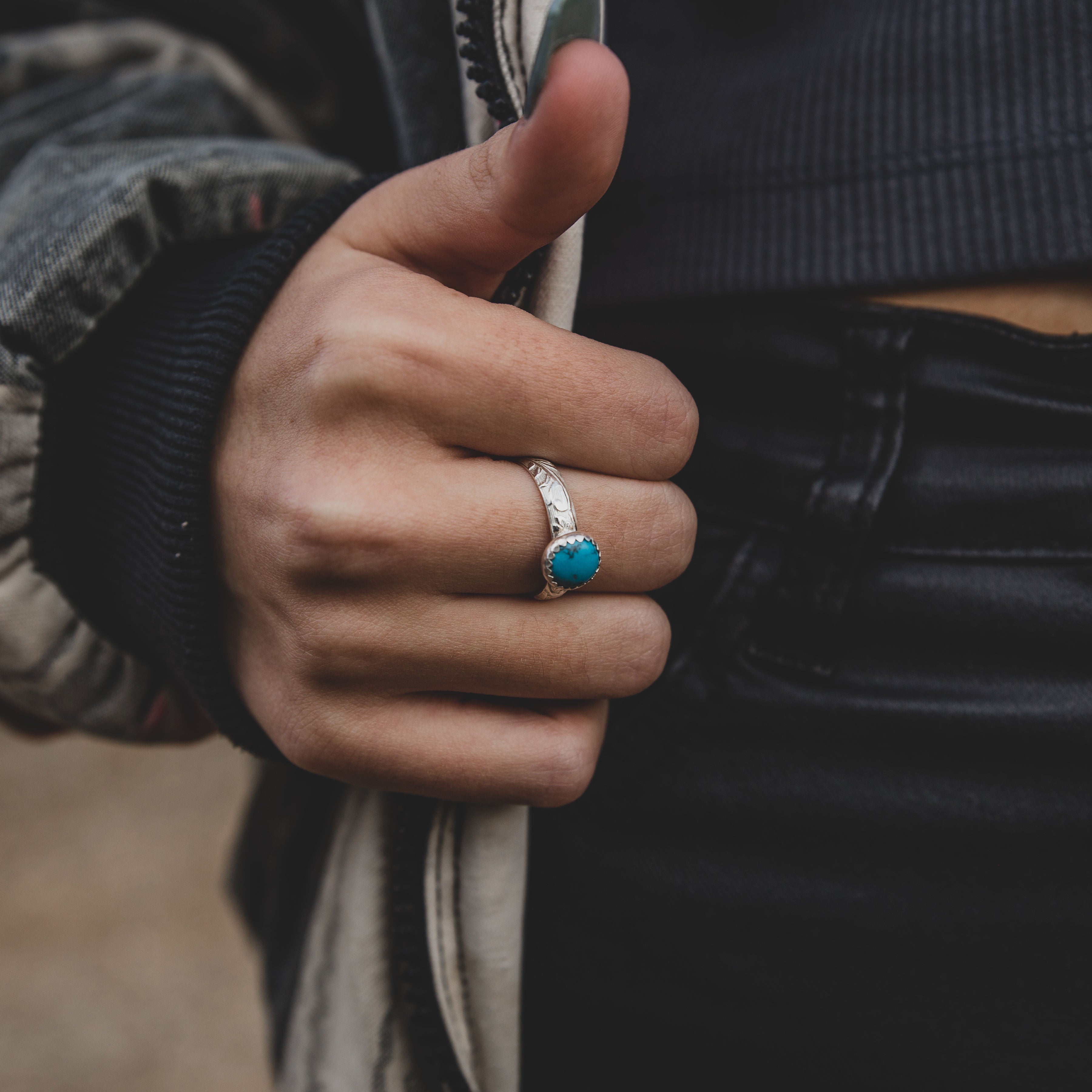 Sweetwater Stacking Ring in Turquoise // Made to Order