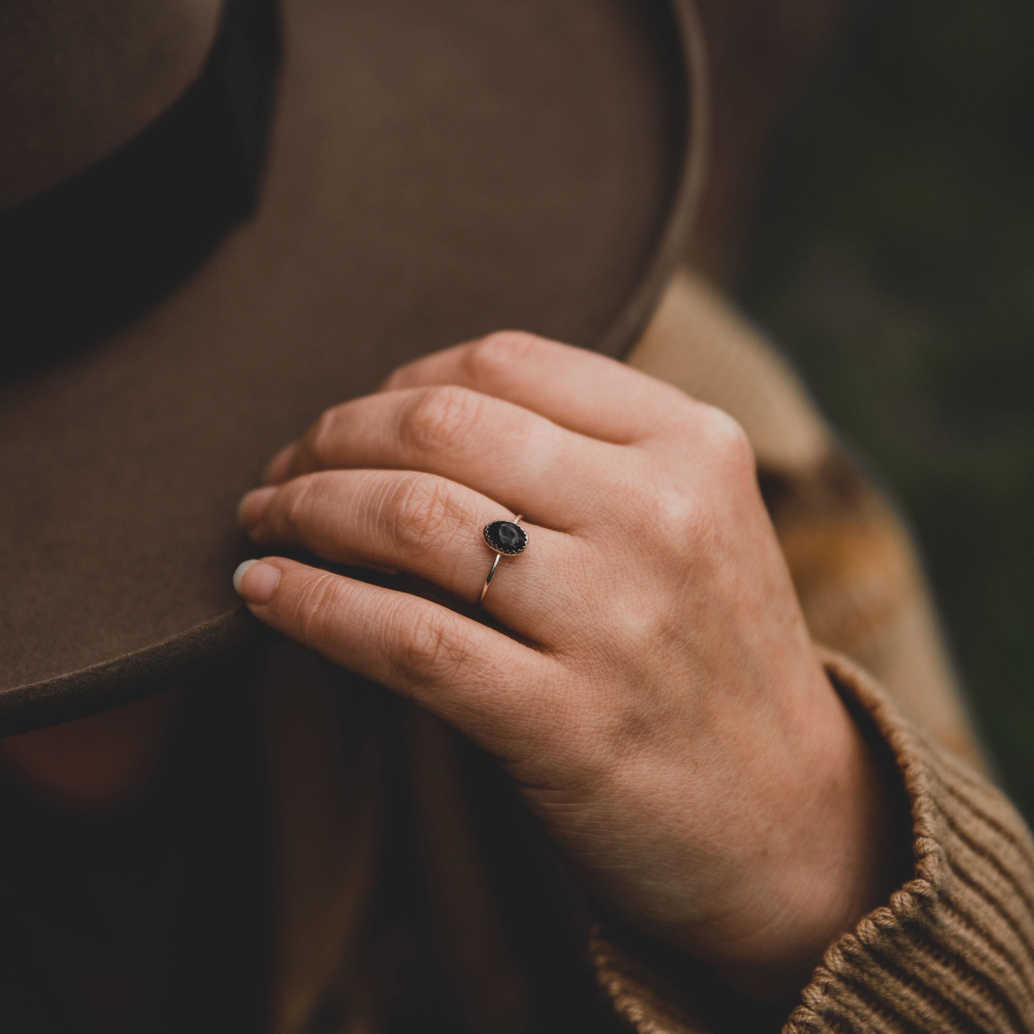 Durango Stacking Ring in Onyx