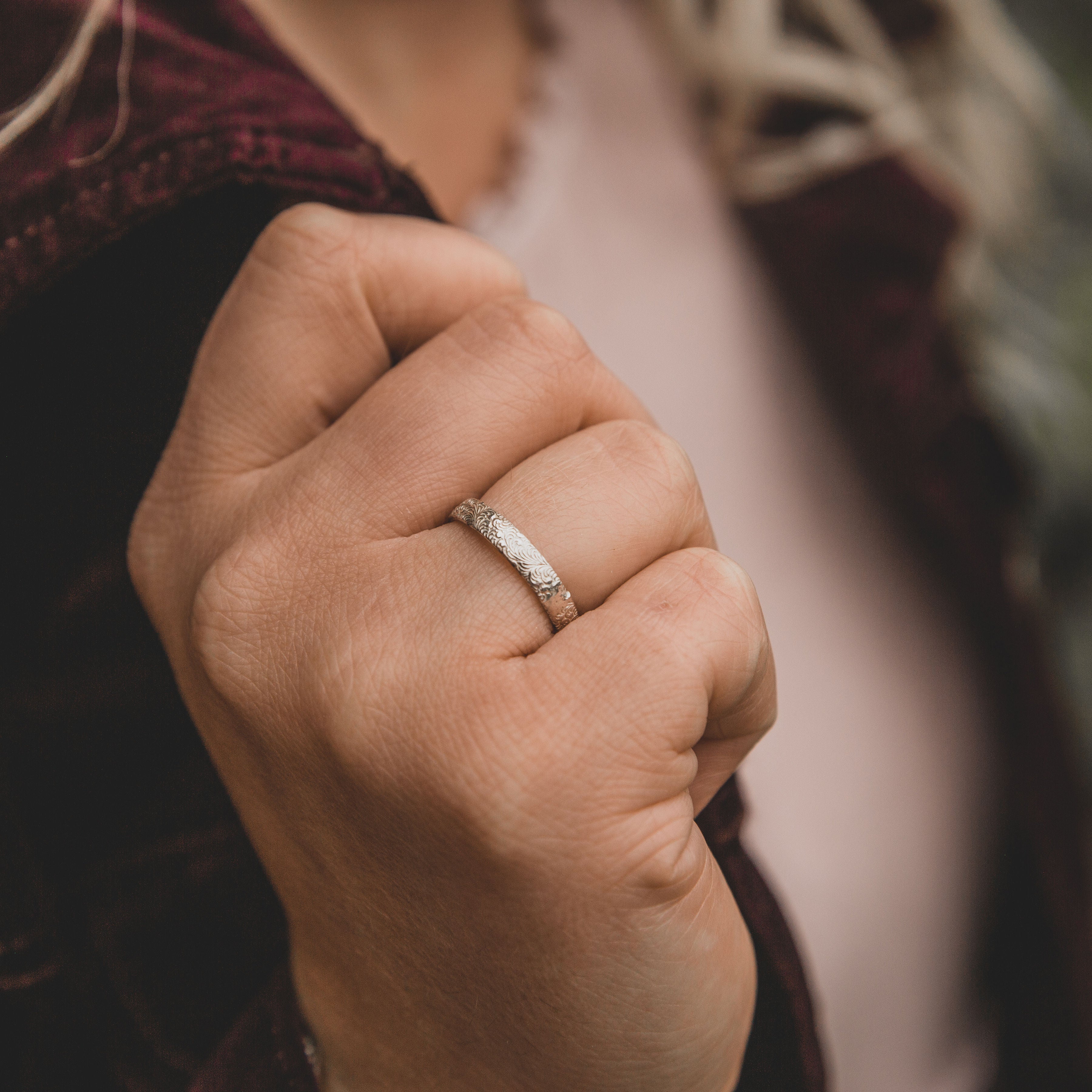 Cheyenne Tooled Stacking Ring